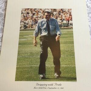 - Joe Paterno Penn State football poster. 1998 300th Win. New